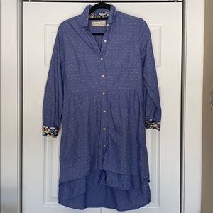 Anthropologie Isabella Sinclair Tiered Shirtdress